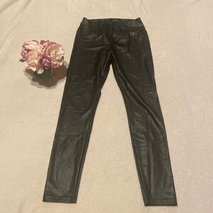 7 FOR ALL MANKIND Size S Faux Black Leather Pants